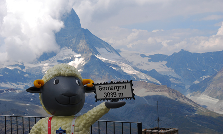 Dan Daniell mit Wolli auf Gornergrat mit Matterhorn Kulturonline.ch