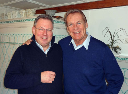 Moderator Roland P. Poschung mit Pepe Lienhard auf Kulturonline.ch