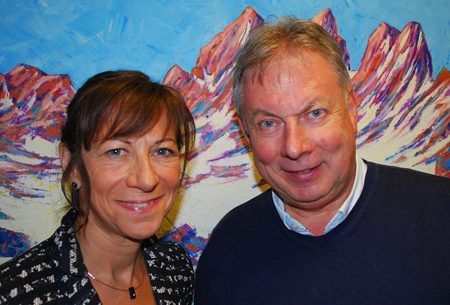 Regierungsrätin Heidi Hanselmann und Moderator Roland P. Poschung auf Kulturonline.ch