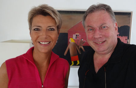 Karin Keller-Sutter, damals Ständerätin, empfing Moderator Roland P. Poschung bei sich zu Hause.