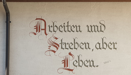 Hausspruch als Motivation