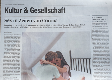 Tages-Anzeiger Bericht Sex in Zeiten von Corona