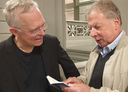 Theater Winterthur Dirigent Dietger Holm und Buchautor Roland P. Poschung